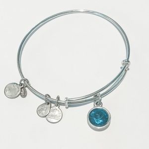 Alex and Ani blue zircon bangle bracelet
